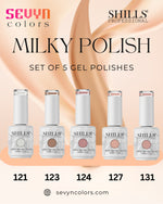 image, Milky Gel Polish Set of 5 – Shills Professional | Nude &amp; Neutral Collection | Sevyn Colors
