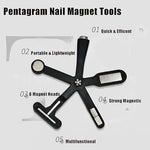image, SEVYN COLORS 6 in 1 Nail Art Magnet Stick – Magnetic Design Tool for Cat Eye Gel Polish (French, Heart, Daisy, Bevel, Cross, Side Suction Effects)
