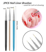 image, Sevyn Colors 8PCS Nail Art Tools Set – 5 Dotting Pens &amp; 3 Nail Liner Brushes for DIY Nail Design, Manicure Accessories Kit
