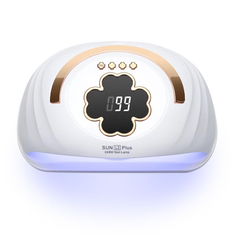SEVYN COLORS 248W SUN L2 Plus UV LED Nail Lamp – Fast Curing Gel Nail Dryer with 60 LED Beads, 4 Timers & Auto Sensor