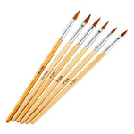 image, Sevyn Colors Acrylic Nail Brush Set – 6pcs Wooden Handle Kolinsky-Style Brushes for Acrylic Nail Art &amp; Sculpting
