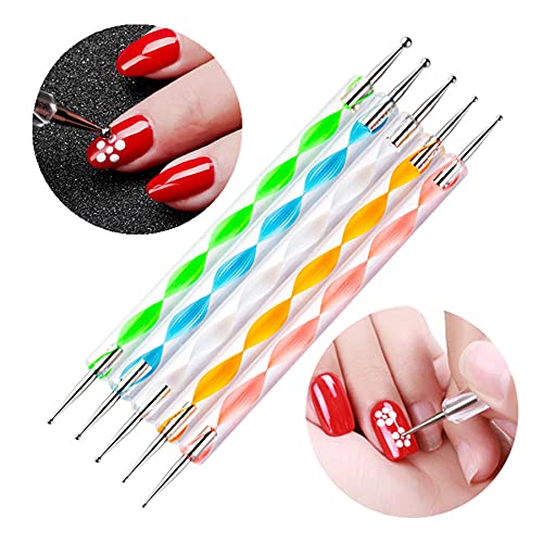Sevyn Colors 8PCS Nail Art Tools Set – 5 Dotting Pens & 3 Nail Liner Brushes for DIY Nail Design, Manicure Accessories Kit