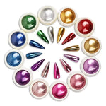 image, Sevyn Colors Chrome Nail Powder Set  12 Metallic Mirror Chrome Pigments for Nail Art, Gel &amp; Acrylic Nails
