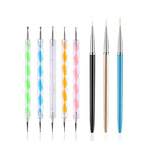 image, Sevyn Colors 8PCS Nail Art Tools Set – 5 Dotting Pens &amp; 3 Nail Liner Brushes for DIY Nail Design, Manicure Accessories Kit
