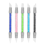 image, Sevyn Colors 5-Piece Silicone Brush Set – Multi-Purpose Nail Art Tools for Sculpting, Detailing, and Cleaning
