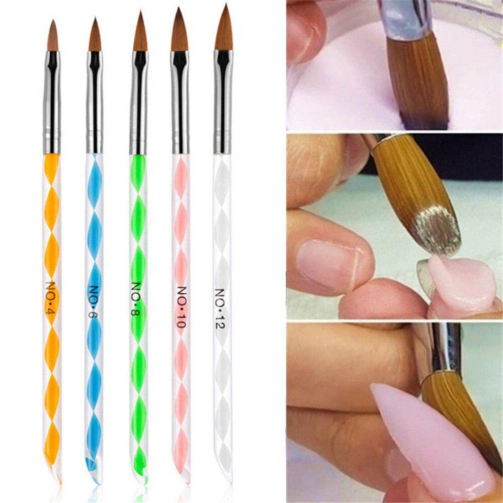 Sevyn Colors 5pcs Acrylic Nail Brush Set – For Acrylic, Gel & Nail Art Precision