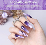 image, Bolt Bee Purple Gel Nail Polish Set – 6 Colors Grape, Glitter, Lavender &amp; Plum Shades | Soak-Off LED Gel for Summer Nail Art
