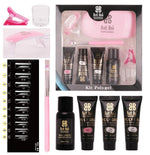 image, Bolt Bee Poly Gel Nail Extension Kit with LED Lamp – 3 Colors (Clear, White, Pink), Slip Solution, Nail Tips, Dual Forms &amp; Brush – Professional Nail Builder Gel Set for Beginners &amp; Experts
