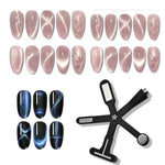 image, SEVYN COLORS 6 in 1 Nail Art Magnet Stick – Magnetic Design Tool for Cat Eye Gel Polish (French, Heart, Daisy, Bevel, Cross, Side Suction Effects)

