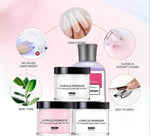 image, Ez Flow Acrylic Nail Kit – Professional Acrylic System with Q Monomer, Clear/Pink/White Powders, Brush &amp; Glass Dish
