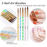 image, Sevyn Colors 5pcs Acrylic Nail Brush Set – For Acrylic, Gel &amp; Nail Art Precision
