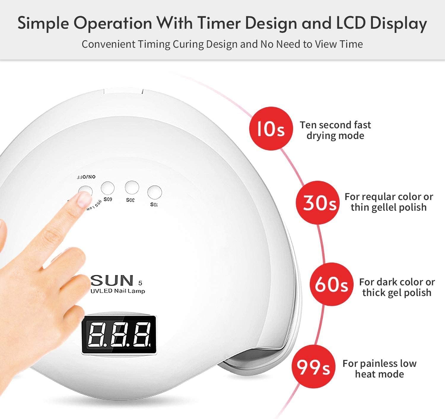 Sevyn Colors 48W UV/LED Nail Dryer Lamp – Fast-Curing Gel Nail Light with Smart Sensor