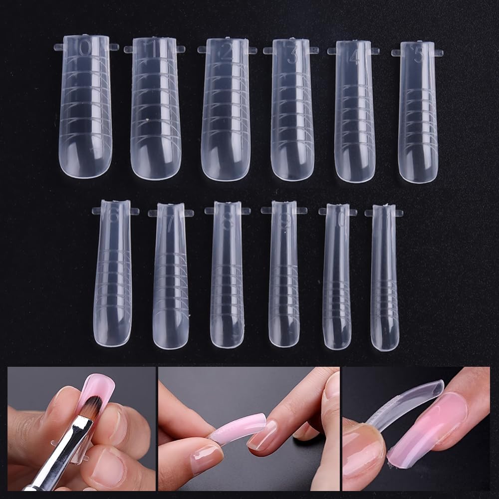 Bolt Bee Poly Gel Nail Extension Kit with LED Lamp – 3 Colors (Clear, White, Pink), Slip Solution, Nail Tips, Dual Forms & Brush – Professional Nail Builder Gel Set for Beginners & Experts