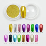 image, Sevyn Colors Chrome Nail Powder Set  12 Metallic Mirror Chrome Pigments for Nail Art, Gel &amp; Acrylic Nails
