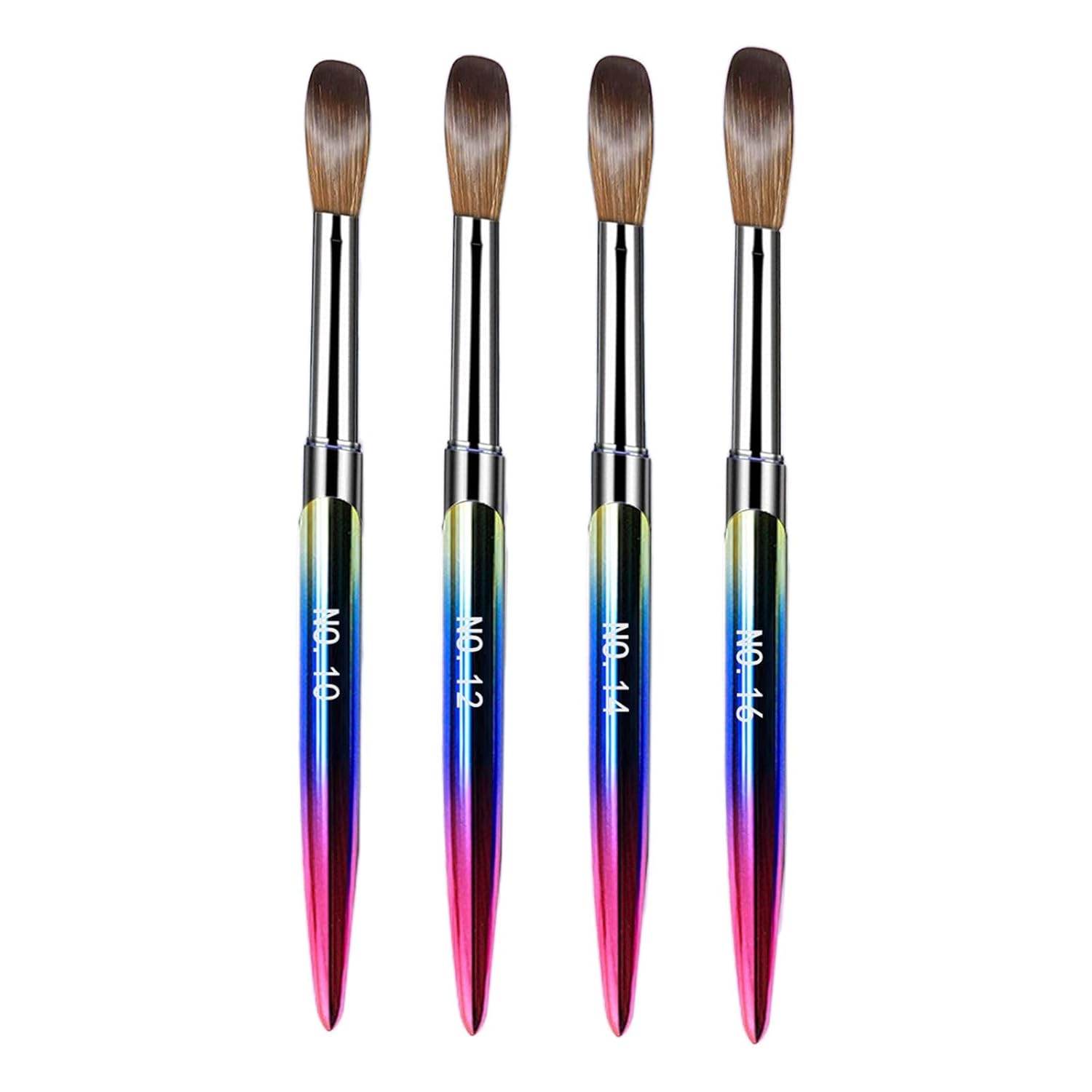 Sevyn Colors 4-Piece Acrylic Brush Set – Professional Nail Art Brushes for Acrylic Nails & Detailed Designs