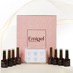 image, Emigel Professional Aurora UV Gel Polish Set – 6 Iridescent Soak-Off Shades with Base &amp; Top Coat
