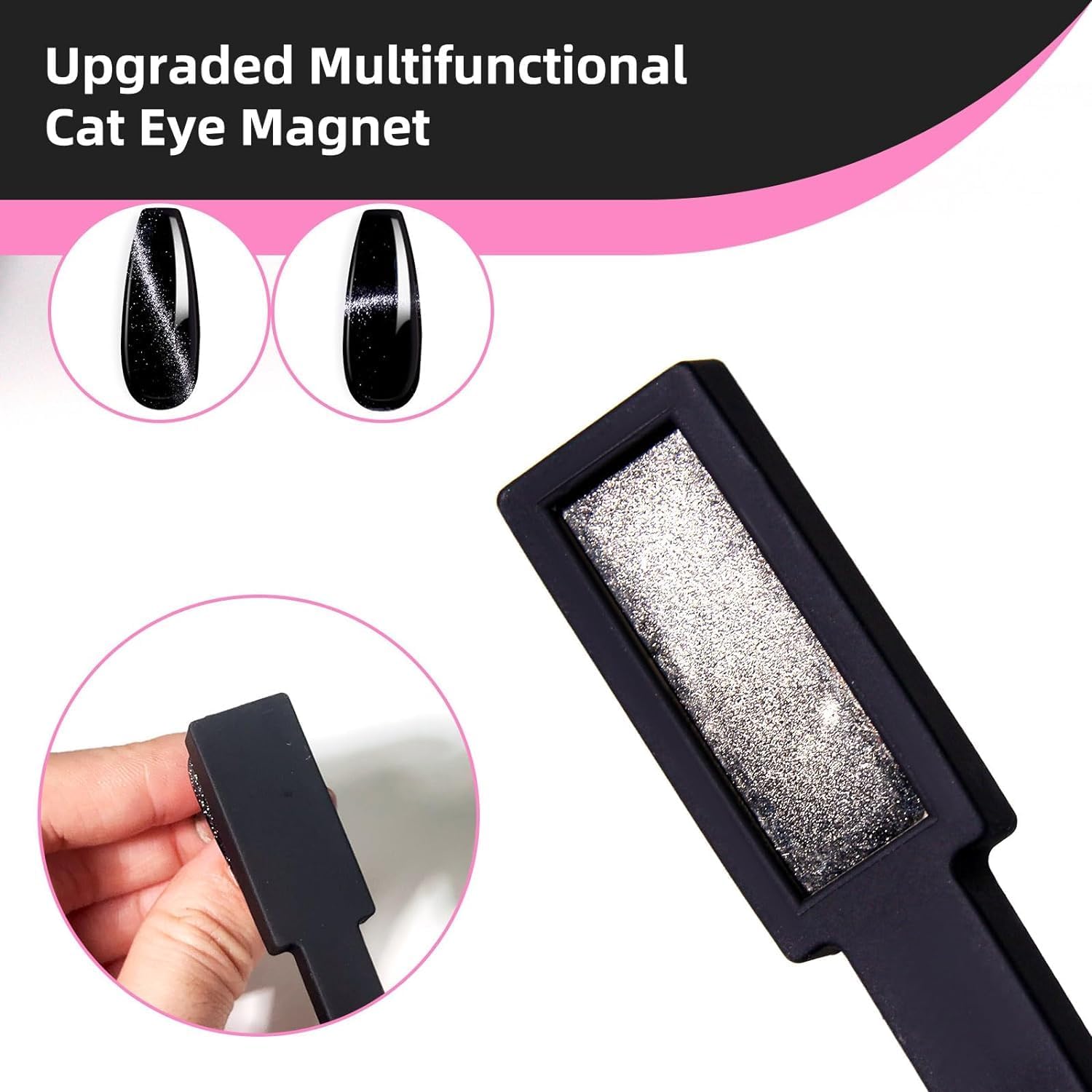 Sevyn Colors 5-in-1 Magnetic Nail Tool  Cat Eye Nail Magnet Wand Set for Gel Polish Effects