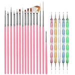 image, Sevyn Colors 20-Piece Nail Art Brush &amp; Dotting Tool Set – 15 Nail Art Brushes &amp; 5 Double-Ended Dotting Pens for Acrylic, Gel, Polish &amp; Detailing
