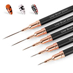 image, Sevyn Colors 5pcs Professional Nail Art Liner Brush Set – Ultra-Fine Detail Brushes for Gel, Acrylic &amp; Nail Art Design
