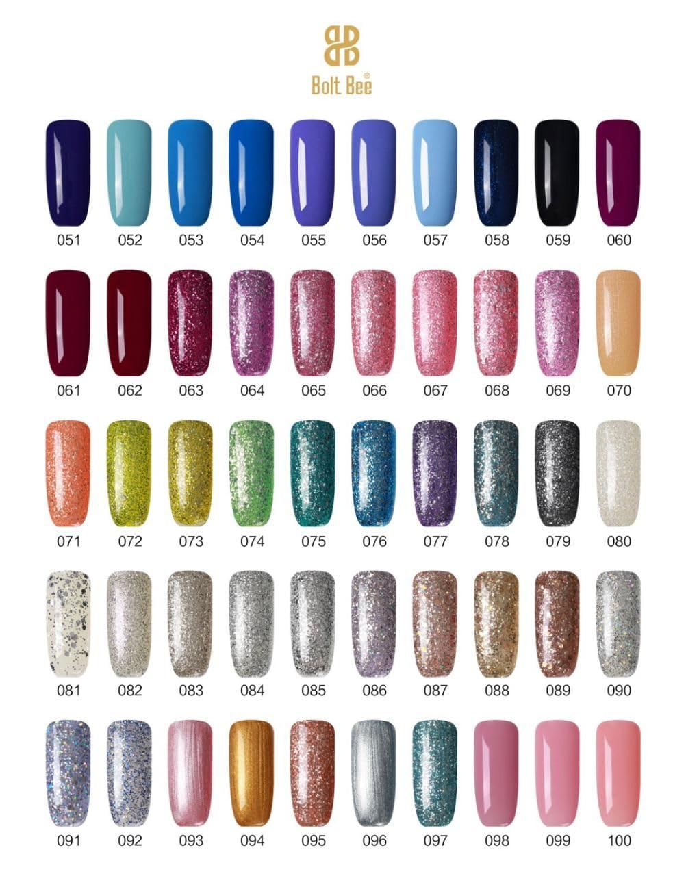 Bolt Bee Neutral Gel Nail Polish Set – 6 Colors Nude, Beige, Taupe, Pink, Ivory, Grey | All Season Gel Polish Kit