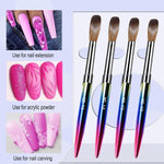 image, Sevyn Colors 4-Piece Acrylic Brush Set – Professional Nail Art Brushes for Acrylic Nails &amp; Detailed Designs
