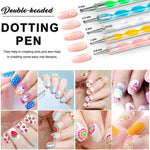 image, Sevyn Colors 20-Piece Nail Art Brush &amp; Dotting Tool Set – 15 Nail Art Brushes &amp; 5 Double-Ended Dotting Pens for Acrylic, Gel, Polish &amp; Detailing
