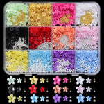 image, Sevyn Colors 3D Resin Flower &amp; Pearl Nail Art Charms Kit - 12 Colors | Kawaii DIY Manicure Supplies
