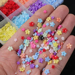 image, Sevyn Colors 3D Resin Flower &amp; Pearl Nail Art Charms Kit - 12 Colors | Kawaii DIY Manicure Supplies
